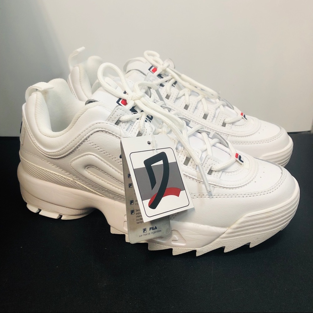 White Fila Disruptor II Premium Sneaker